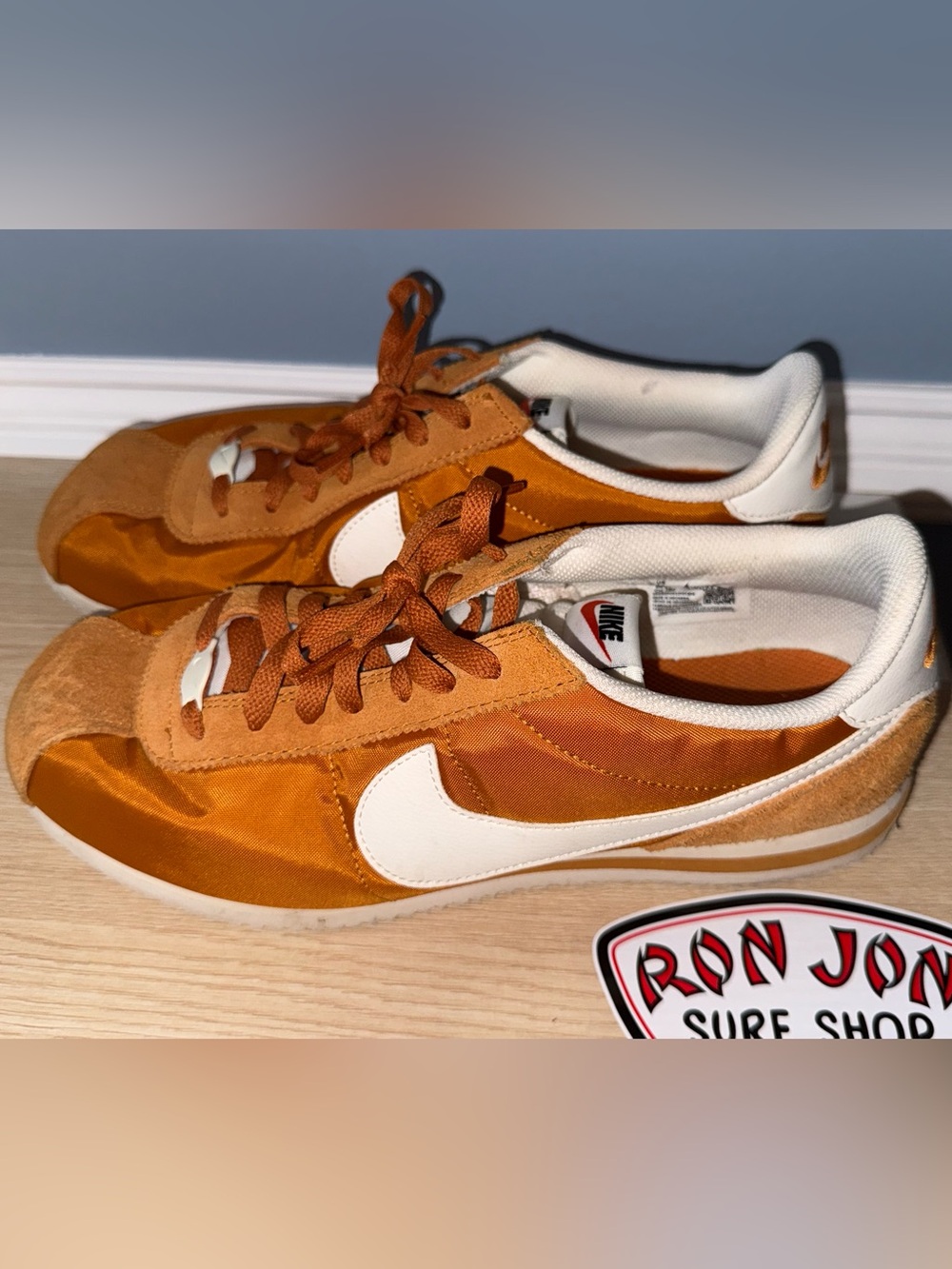 Nike Cortez Men’s 10 Burnt Orange Cognac Sail Sneakers HF0263-800